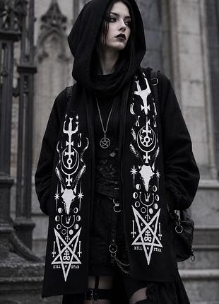 Готичний шарф-капюшон killstar temple hood scarf 🖤