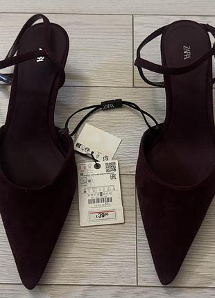 Zara замшеві слінгбеки 2