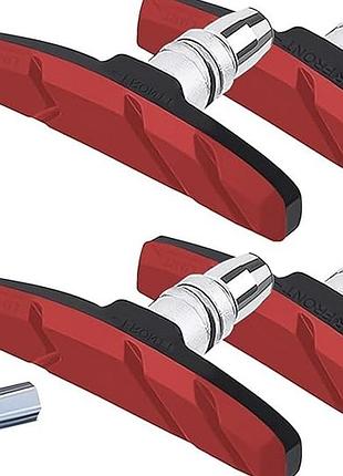 Тормозные колодки v-brake (2 пары), универсальные для горных и шоссейных велосипедов (в наличии) ta265