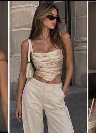 Топ корсет zara золотий