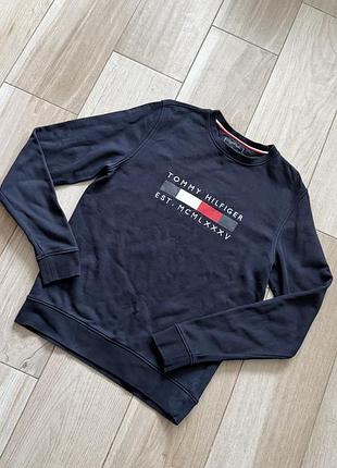 Світшот tommy hilfiger синій з логотипом
