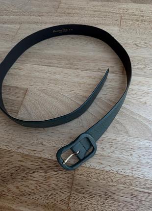 Ремінь жіночий massimo dutti шкіряний зелений