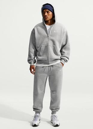 Чоловічий спортивний костюм nike флісовий сірий