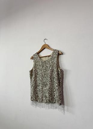 Блуза з паєтками з красивою спинкою river island🌿