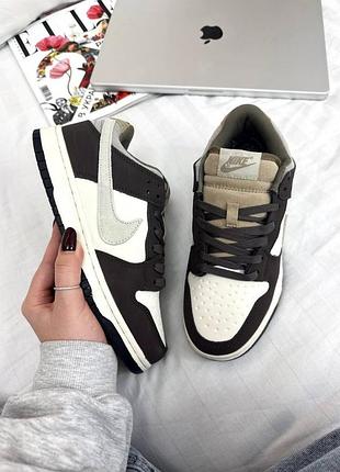 Жіночі кросівки nike dunk brown fur / smb+ 🔗