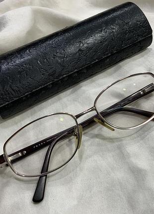 👓✨ оригінальна вінтажна оправа для окулярів prada з футляром designer eyeglass frames made in italy 1990-ті рр. ✨👓