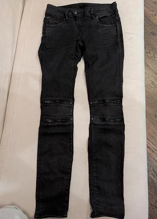 Стрейчевые черные джинсы 30/34 g-star оригинал