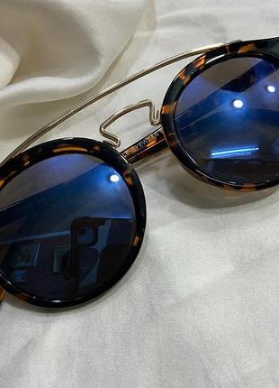 😎✨ стильные солнцезащитные очки style eyewear черепаховый принт круглая оправа uv400 cat.3 vintage retro ✨😎