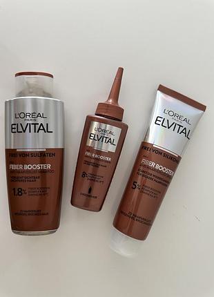 Набор против выпадения волос l’oreal elvital fiber booster aminexil-r