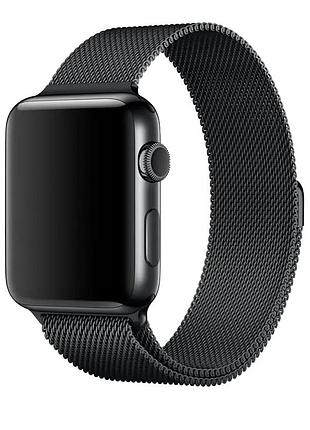Ремінець "міланська петля" для apple watch 42/44 мм, чорний, стильний магнітний браслет ta329