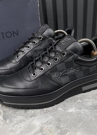 Louis vuitton harlem damier canvas sneakers чоловічі кросівки шкіра оригінал 41 eur
