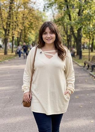 Люксова якісна кофта вязка дуже великий розмір р.30 (56/58рр)