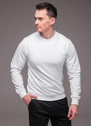 Світшот чоловічий білий casual