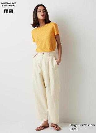 Uniqlo × comptoir des cottoniers легкие брюки с примесью льна р.xl
