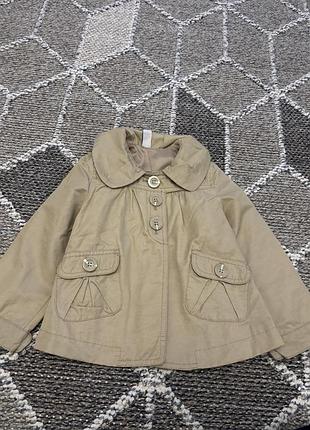 Плащ zara для дівчинки бежевий