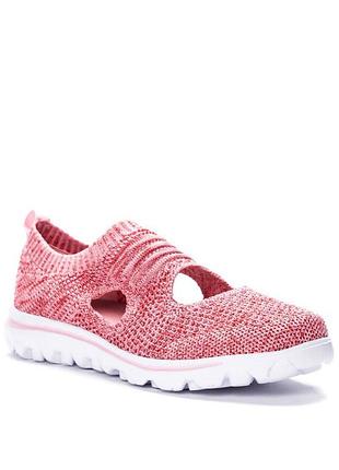 Оригінальні жіночі легкі кросівки-сліпони propét travelactiv avid slip-on у рожево-червоному забарвленні (pink/red).розмір:40