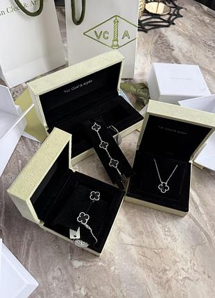 Комплект жіночий van cleef & arpels з оніксом