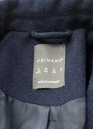 Пальто жіноче primark двобортне темно-синє 4