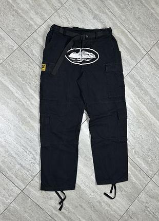 Corteiz guerillaz cargo pants black mens size m alcatraz rules the world штани карго