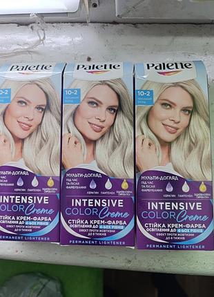 Фарба для волосся palette intensive color creme 10-2 перлинний блонд