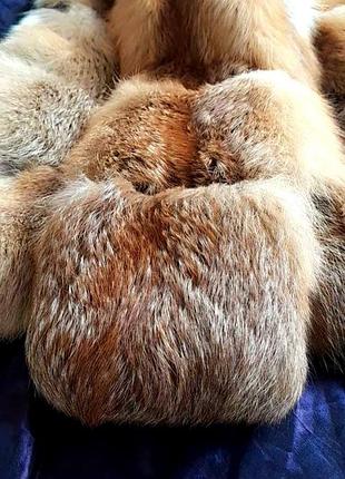 Шуба 🦊  натуральная лиса огневка фасон бомбер поперечка  утепленная 2