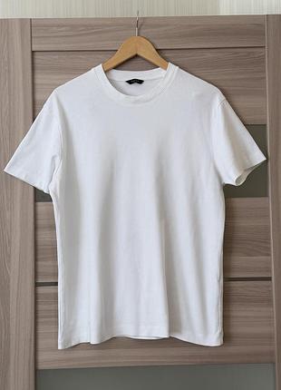 Базова біла футболка massimo dutti зі 100% бавовни