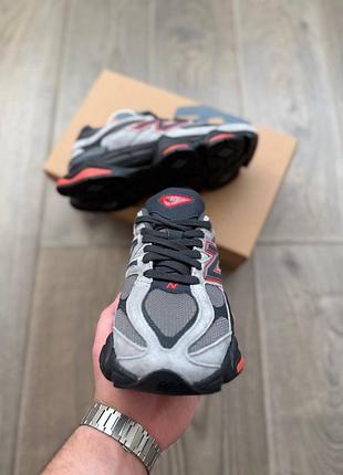 New balance 9060 grey black red 8