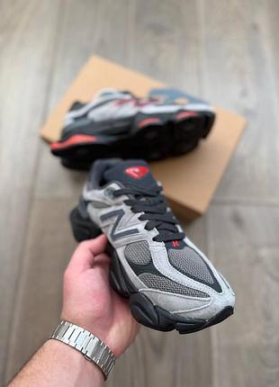 New balance 9060 grey black red 7