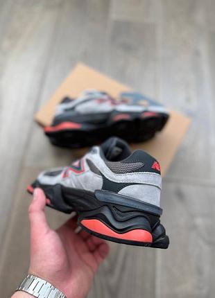 New balance 9060 grey black red 3