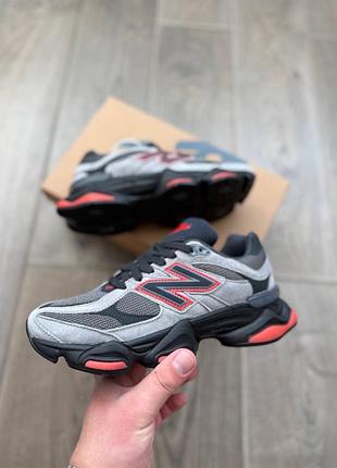 New balance 9060 grey black red
