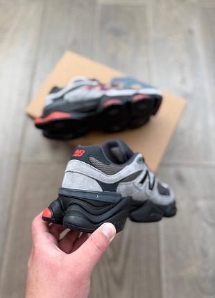 New balance 9060 grey black red 5