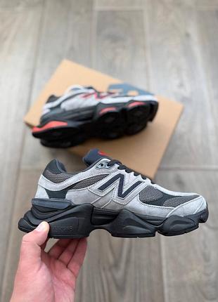 New balance 9060 grey black red 6