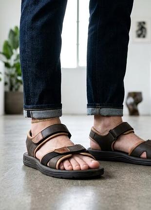 Чоловічі сандалії clarks босоніжки 41р 25.5 см шкіра
