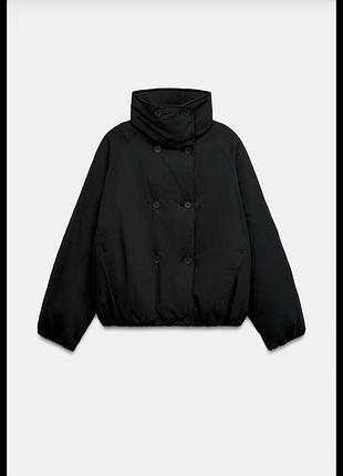 Куртка бомбер жіноча zara чорна розмір l
