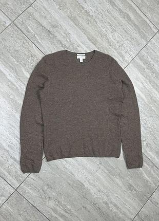 Charter club cashmere sweater womens medium tan brown crewneck minimalist luxury кофта світер кашемір