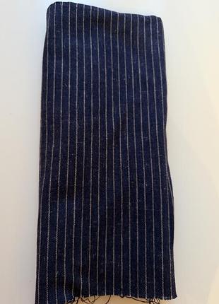 Тканина у смужку темно-синя 3