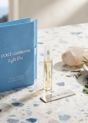 Парфумований пробник (зразки/сувенірний формат) dolce & gabbana light blue pour homme eau de toilette (туалетна вода) — 1.5 мл