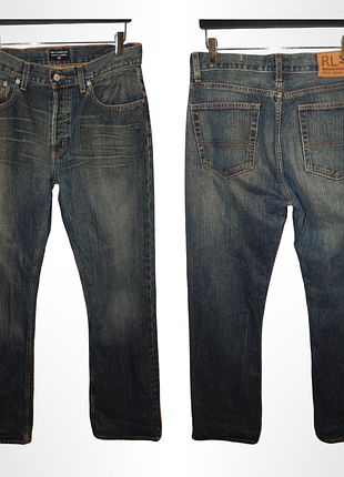 Y2k чоловічі джинси ralph lauren polo jeans co вінтаж 90-х (loose fit), прямі. size w32 l34