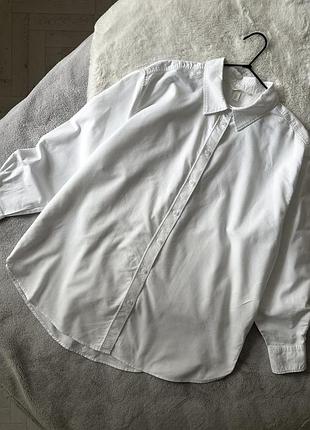 Белая рубашка из плотного коттона h&amp;m 2