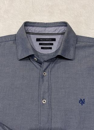 Сорочка marc o’polo chunky oxford розмір m з довгим рукавом