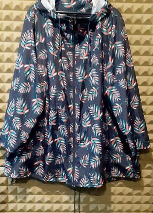 Легкая женская ветровка-дождевик yours clothing плюс сайз с капюшоном