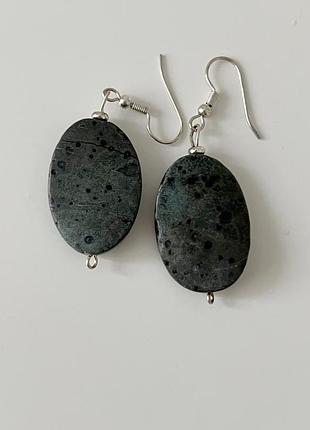 Сережки з натуральним каменем 3