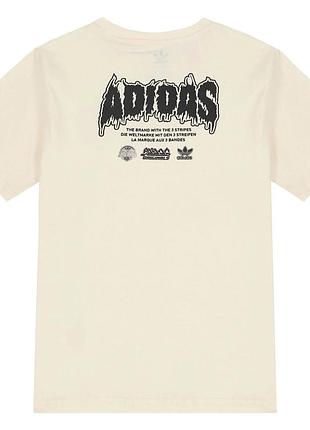 Adidas originals футболка свіжа підліткова 13–14 років 164 см молочна бежева з логотипом легке б/у