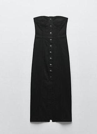 Джинсова сукня zara  розмір с-м