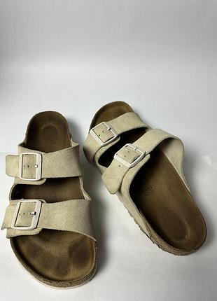 Шкіряні ортопедичні шлепанци  birkenstock