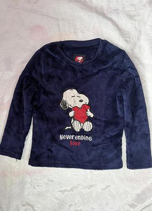 Плюшовий реглан peanuts, р.104 (3-4y)