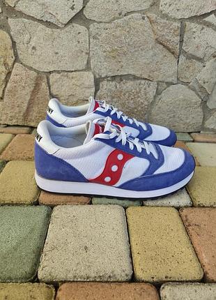 Кросівки saucony jazz original vintage синьо-біло-червоні 44,5-45 розміру