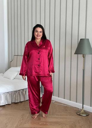 Do4187 бордова жіноча піжама plus size