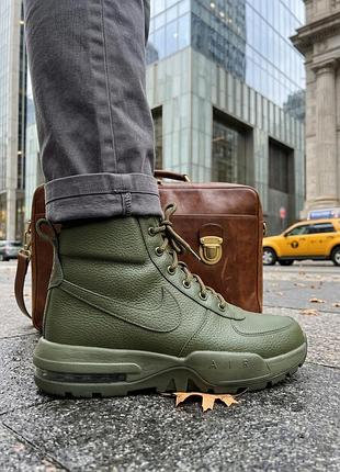 Кожаные ботинки nike air max goaterra 2.0 olive dd5016-300