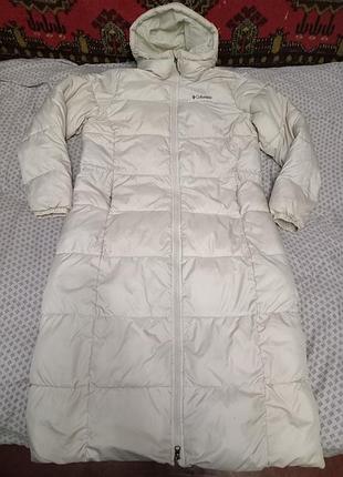 Брендовый зимний длинный пуховик, columbia puffect long jacket, оригинал, р. м-l